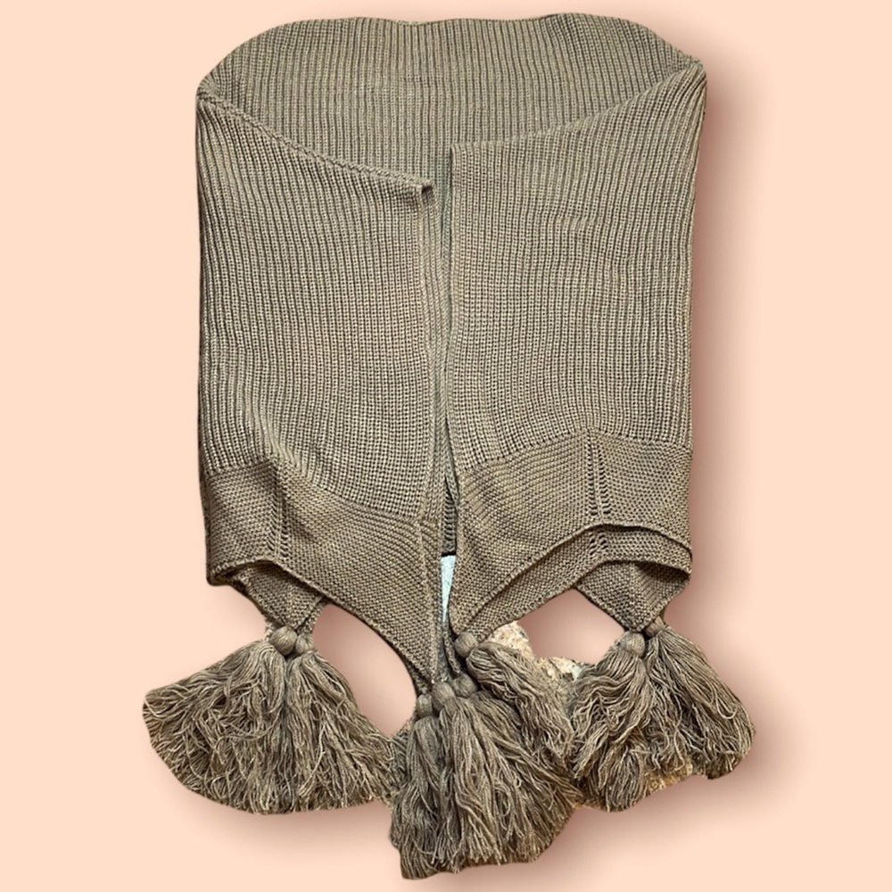 David and Young Cocoa Brown Knit Poncho - Picture 2 of 7